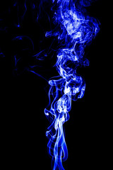 Wall Mural - abstract white smoke on black background, smoke background, blue smoke background, blue ink