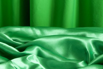 Wall Mural - a background green fabric