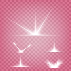 Wall Mural - Creative concept Vector set of glow light effect stars bursts with sparkles isolated on black background. For illustration template art design, banner for Christmas celebrate, magic flash energy ray.