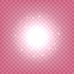 Wall Mural - Creative concept Vector set of glow light effect stars bursts with sparkles isolated on black background. For illustration template art design, banner for Christmas celebrate, magic flash energy ray.