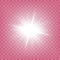 Wall Mural - Creative concept Vector set of glow light effect stars bursts with sparkles isolated on black background. For illustration template art design, banner for Christmas celebrate, magic flash energy ray.