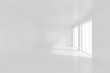 © mirexon - White Room Interior in Minimal Style with Empty Wall Background. 3d rendering.