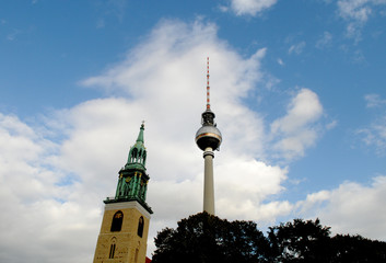 Wall Mural - Berlin TV tower at Alexanderplatz, Germany