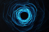 Fototapeta Do przedpokoju - Cosmic wormhole, space travel concept, funnel-shaped tunnel that can connect one universe with another. 3d rendering