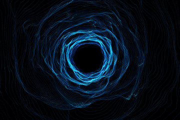 cosmic wormhole, space travel concept, funnel-shaped tunnel that can connect one universe with anoth