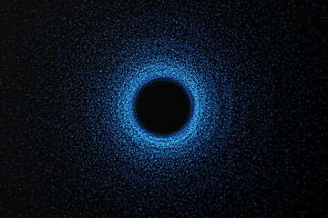 Wall Mural - glowing wormhole in space, interstellar warp, traveling trough space and time. 3d rendering
