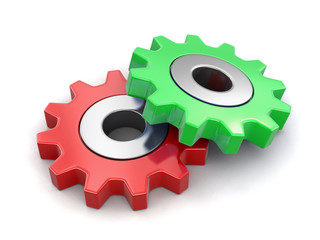 Poster - Cogwheels. Image with clipping path