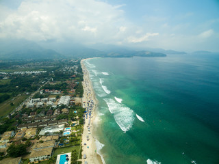 Sticker - Aerial View of Maresias Beach, Sao Paulo, Brazil