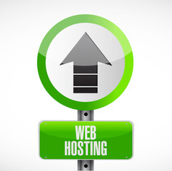 Web hosting street sign concept illustration