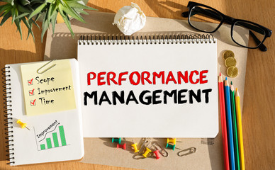 Poster - Notebook with Toolls and Notes about Performance Management