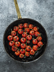 Wall Mural - rustic roasted red summer cherry tomato