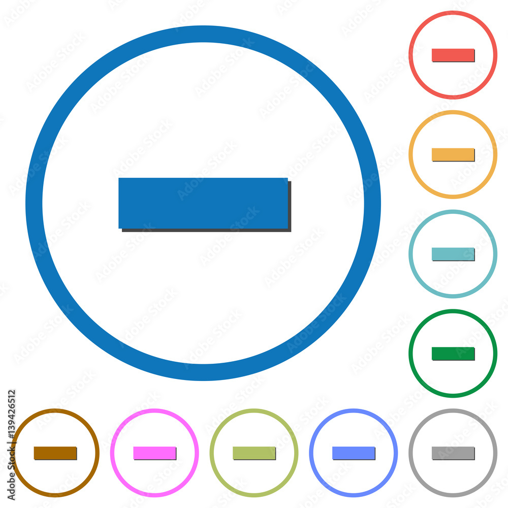 Vector de Stock Remove item icons with shadows and outlines | Adobe Stock