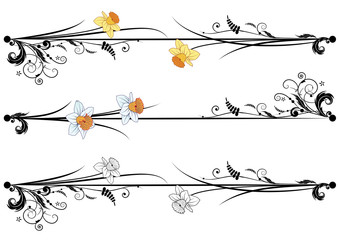 Naklejka na meble set of spring dividing