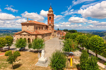 Wall Mural - Parish church in town of Diano d'Alba, Italy.