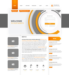 Wall Mural - corporate website template in vector format.