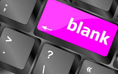 Poster - blank button on computer pc keyboard key