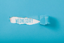 Wednesday, English Weekday Message On Paper Torn Ripped Opening