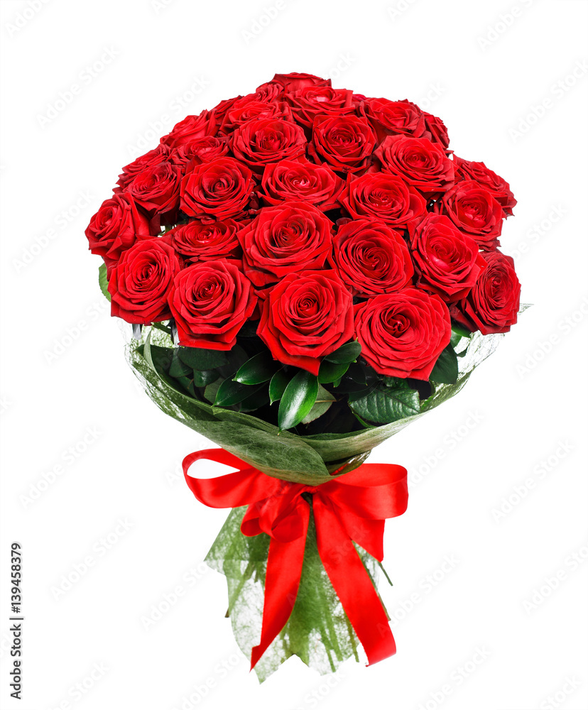 Flower bouquet of red roses Stock Photo | Adobe Stock