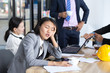 © Bavorndej - Asia businesswoman sleep while work, Protrait business concept.