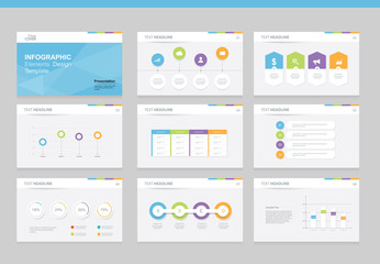  flat vector  set infographics element design template. for business  presentation template , brochure, and web design
