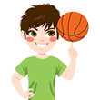 © Kakigori Studio - Young boy spinning basketball ball with finger