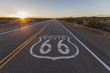 Sunset on Route 66 in the California Mojave Desert.  