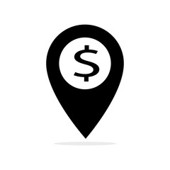 Poster - dollar is here icon on white background. dollar is here sign.