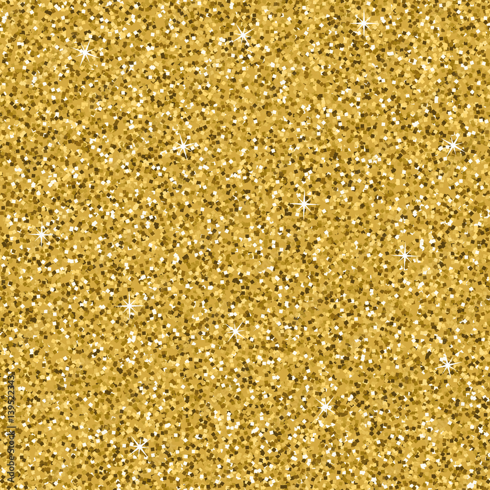 Seamless yellow gold glitter texture. Shimmer background. Stock Vector ...