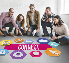 Canvas Print - Connect People Network Graphic Concept