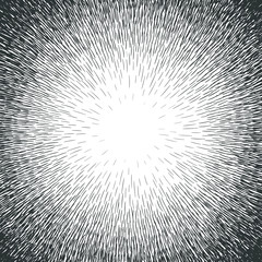 Wall Mural - comic hand drawn radial lines background