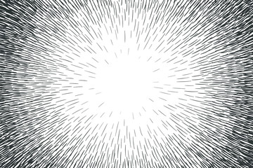 Wall Mural - comic hand drawn radial lines background