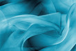 canvas print picture - organza fabric in blue color