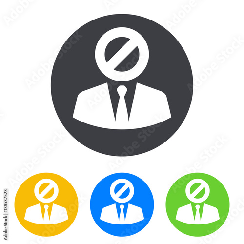 Icono Plano Hombre Simbolo Prohibido En Circulo Varios Colores Buy This Stock Vector And Explore Similar Vectors At Adobe Stock Adobe Stock
