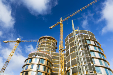 axel towers construction site in copenhagen, denmark