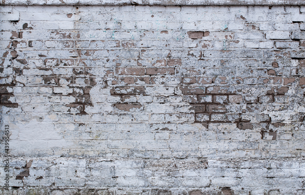 Grunge white brick wall texture, background with copy space Stock Photo ...