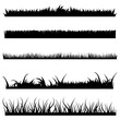 © nikiteev - Vector Set of Black Grass Silhouettes