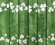 Green Planks with Shamrock Decoration
