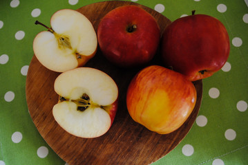 ripe apples on a table