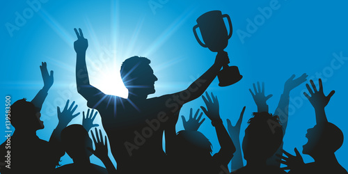 Fotografie, Tablou Champion - Vainqueur - Réussite - Coupe - Victoire - Succès
