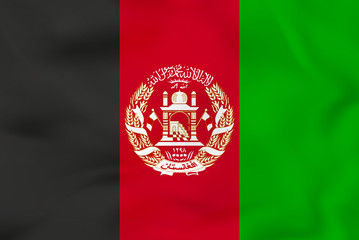 Wall Mural - Afghanistan waving flag. Afghanistan national flag background texture.