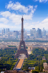 Wall Mural - Paris Eiffel tower and skyline aerial France