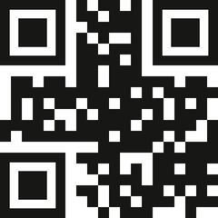 Poster - Vector QR code sample for smartphone scanning isolated on white background.