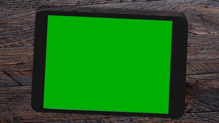Wall Mural - Tablet Device Greenscreen - Green screen