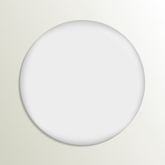 Poster - Vector blank white glossy badge or web button