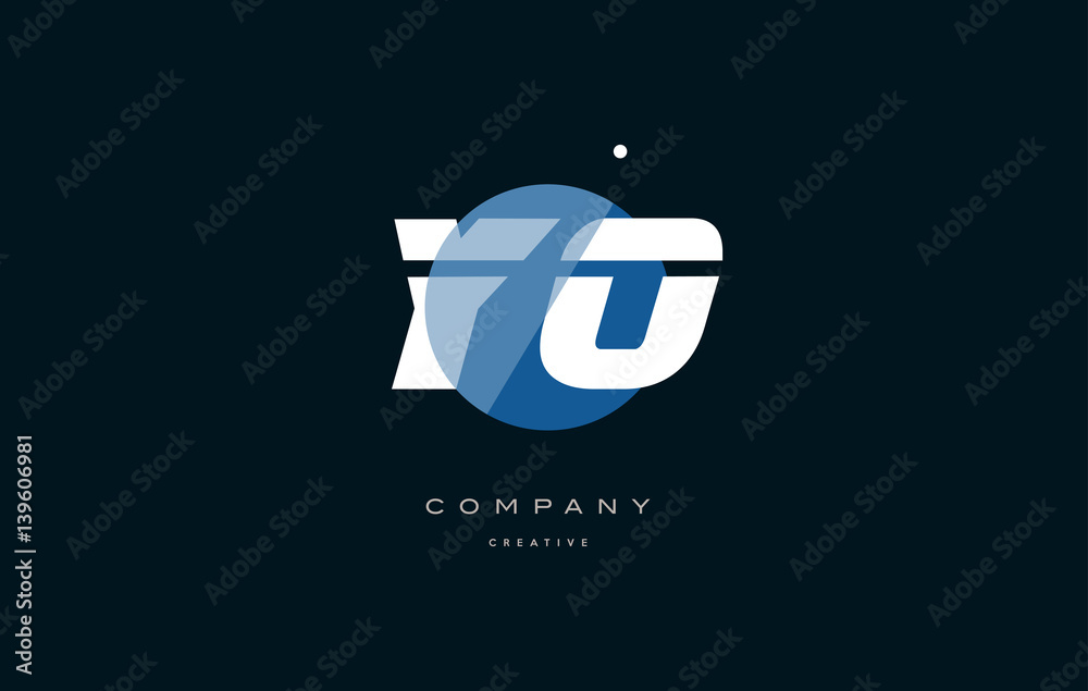 yo y o blue white circle big font alphabet company letter logo Stock ...