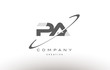 pa p a  swoosh grey alphabet letter logo