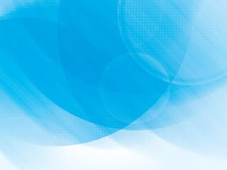 Blue abstract background with curvas and circles design.