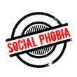 Social Phobia rubber stamp. Grunge design with dust scratches. Effects can be easily removed for a clean, crisp look. Color is easily changed.