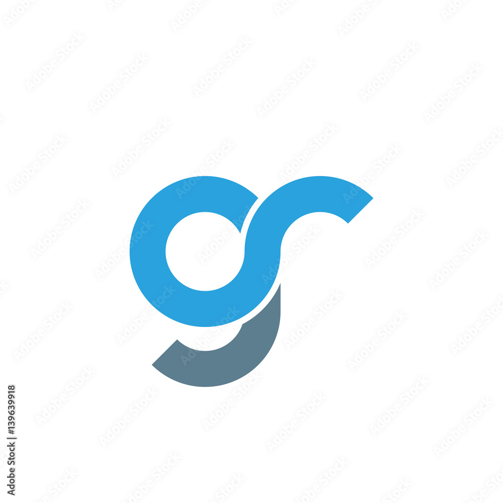 Initial letter gr modern linked circle round lowercase logo blue gray - obrazy, fototapety, plakaty 