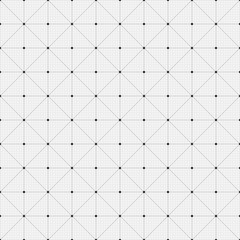 Vector seamless monochrome wired grid pattern design background